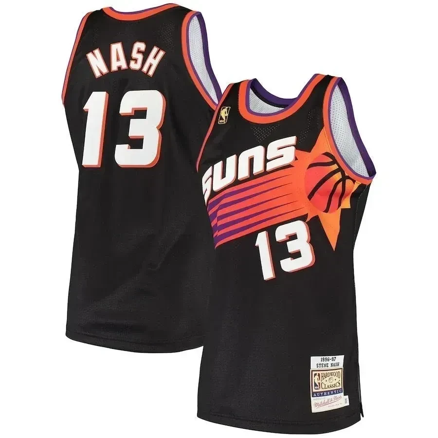Steve Nash Phoenix Suns Mitchell & Ness 1996 Hardwood Classics Basketball Jersey - Black - JS668 