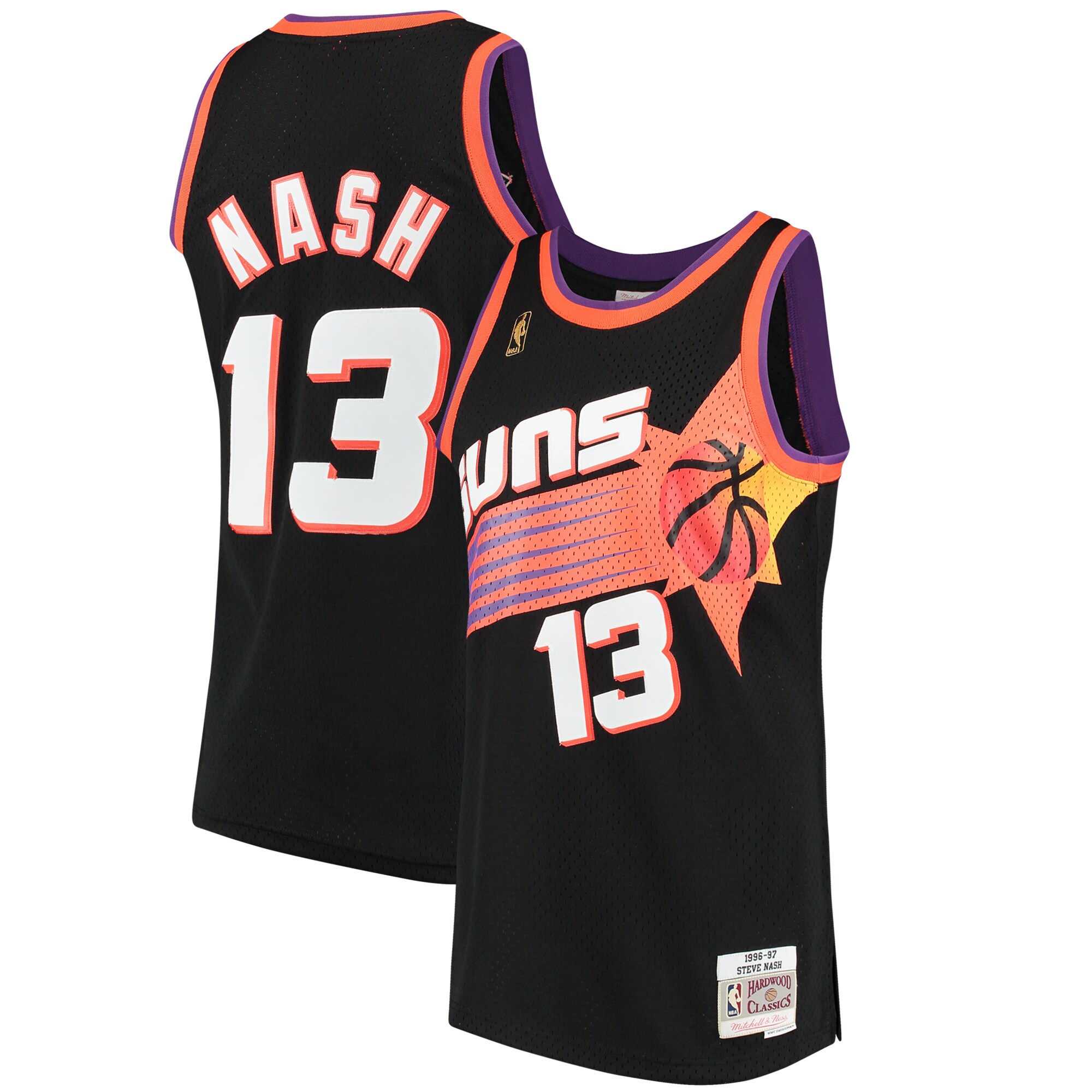 Steve Nash Phoenix Suns Mitchell & Ness 1996/97 Hardwood Classics Swingman Basketball Jersey - Black