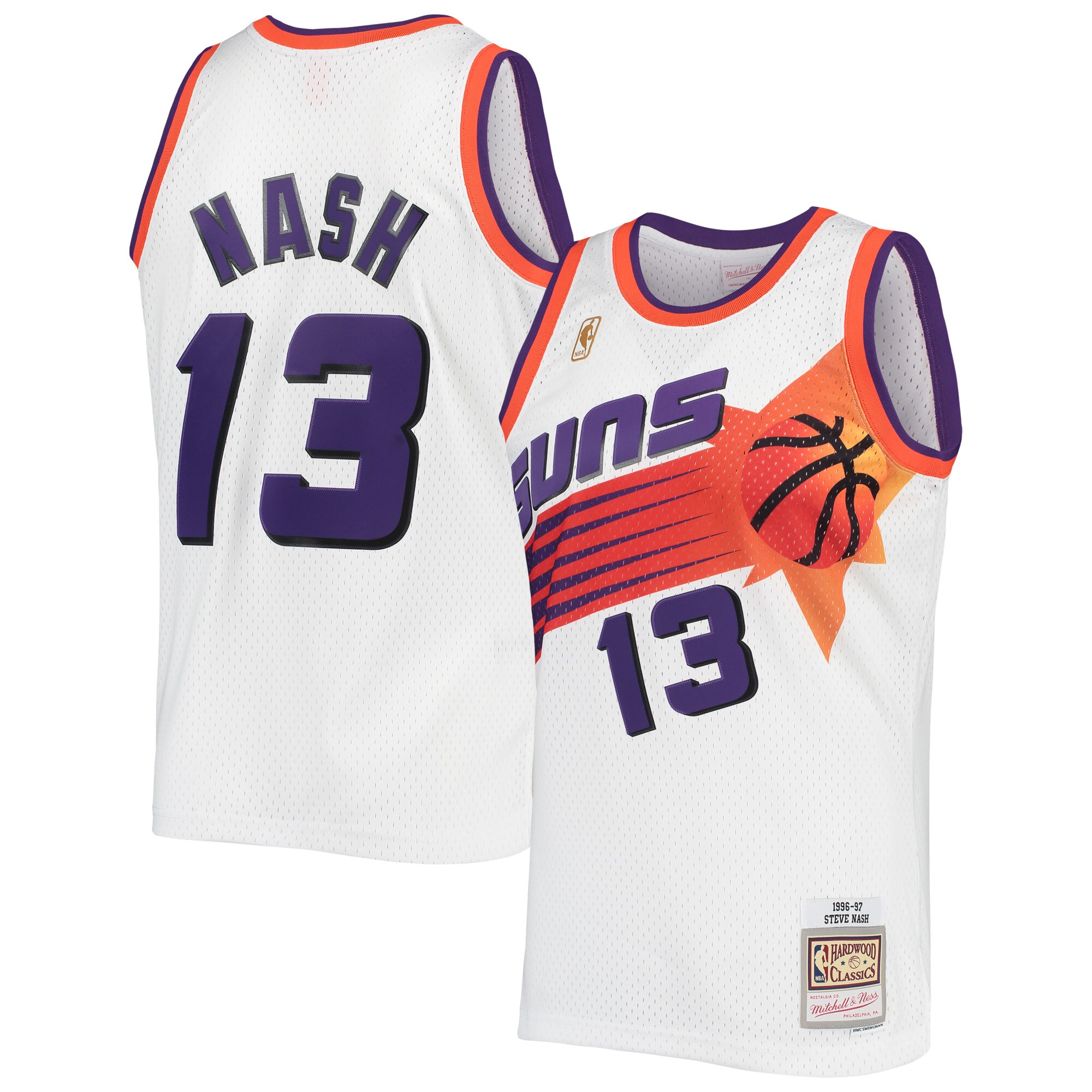 Steve Nash Phoenix Suns Mitchell & Ness 2001/02 Hardwood Classics Swingman Basketball Jersey - White