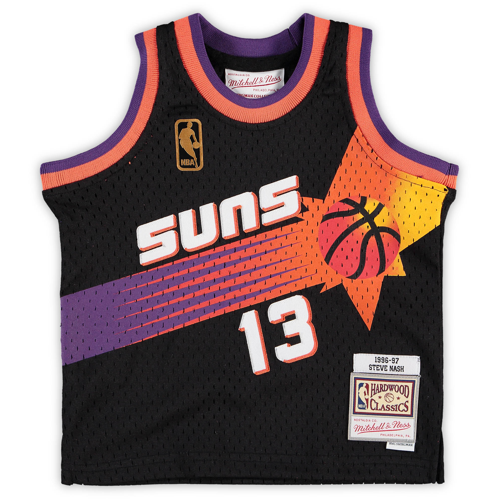 Alternative view of Steve Nash Phoenix Suns Mitchell & Ness Infant 1996/97 Hardwood Classics Retired Player Basketball Jersey - Black