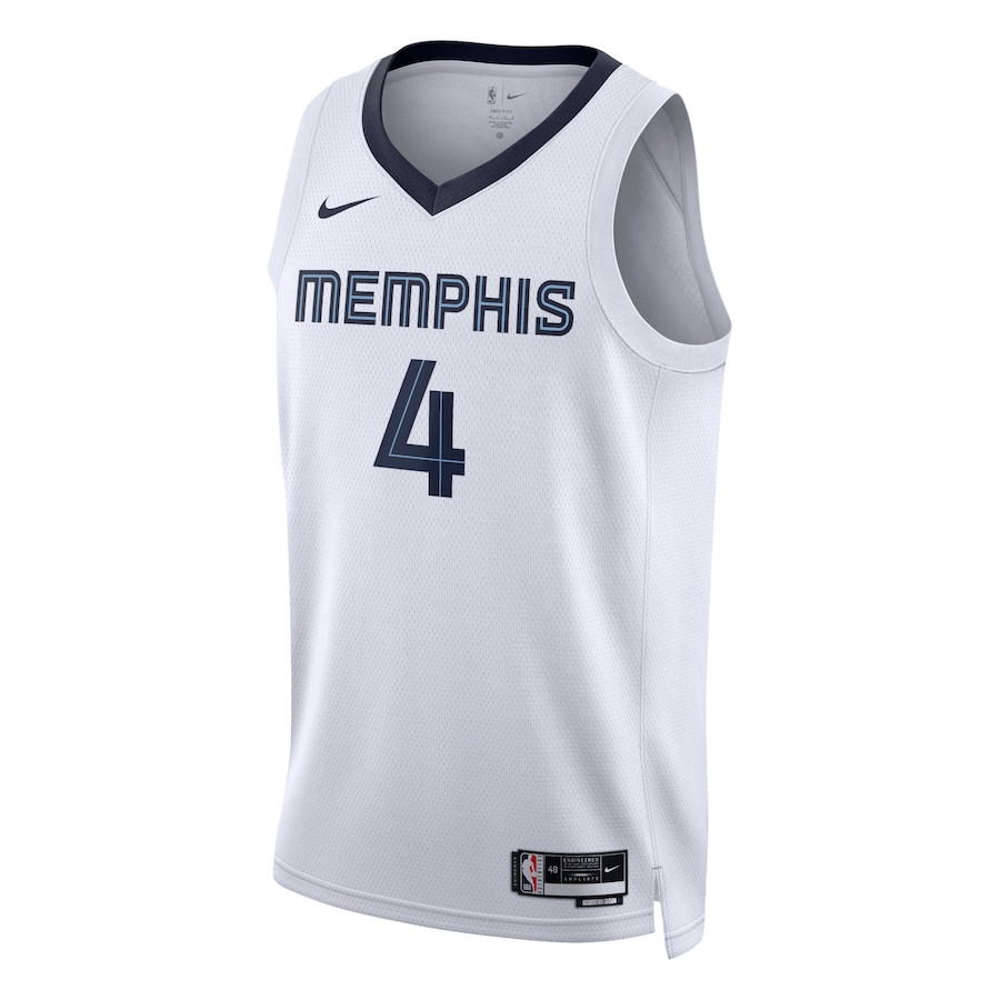Alternative view of Steven Adams 4 Memphis Grizzlies Unisex Swingman Basketball Jersey - Association Edition - White - JS441 