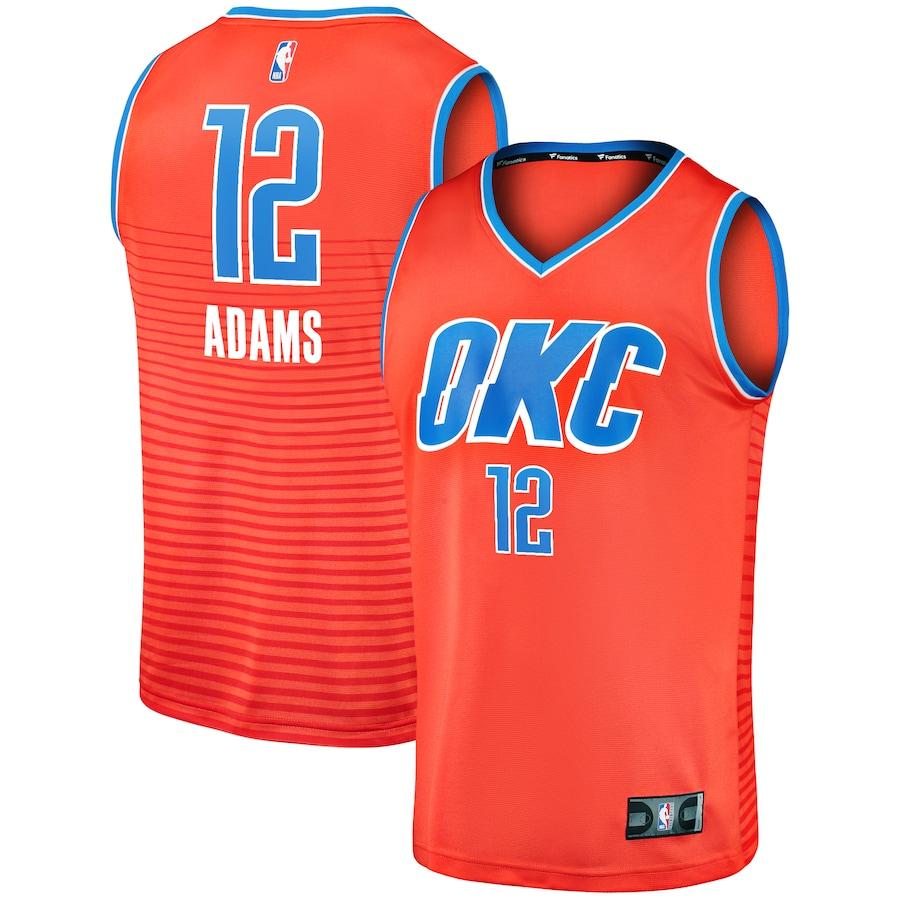 Steven Adams Oklahoma City Thunder Fanatics Branded Fast Break Team Replica Basketball Jersey - Statement Edition - Orange