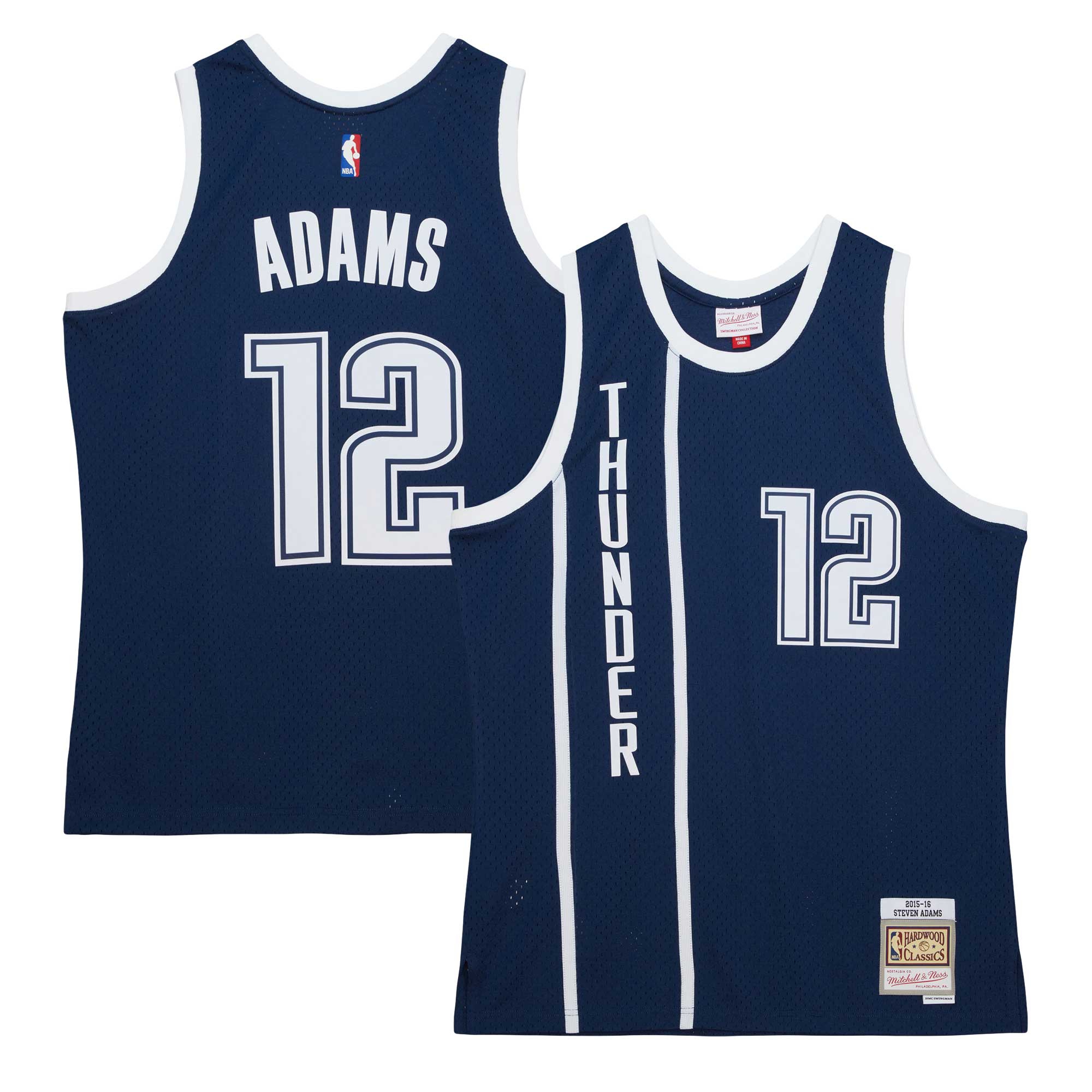 Steven Adams Oklahoma City Thunder Mitchell & Ness 2015/16 Hardwood Classics Alternate Swingman Basketball Jersey - Navy