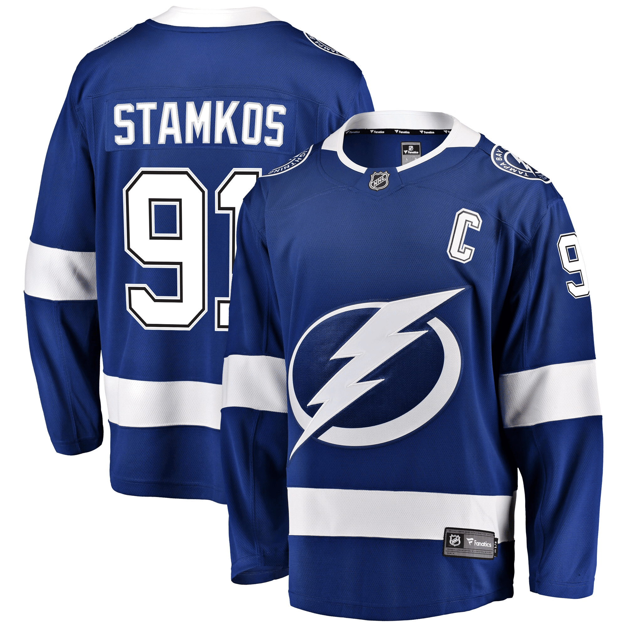 Steven Stamkos Tampa Bay Lightning Breakaway Player Hockey Jersey - Blue Hockey Jersey - JS146 