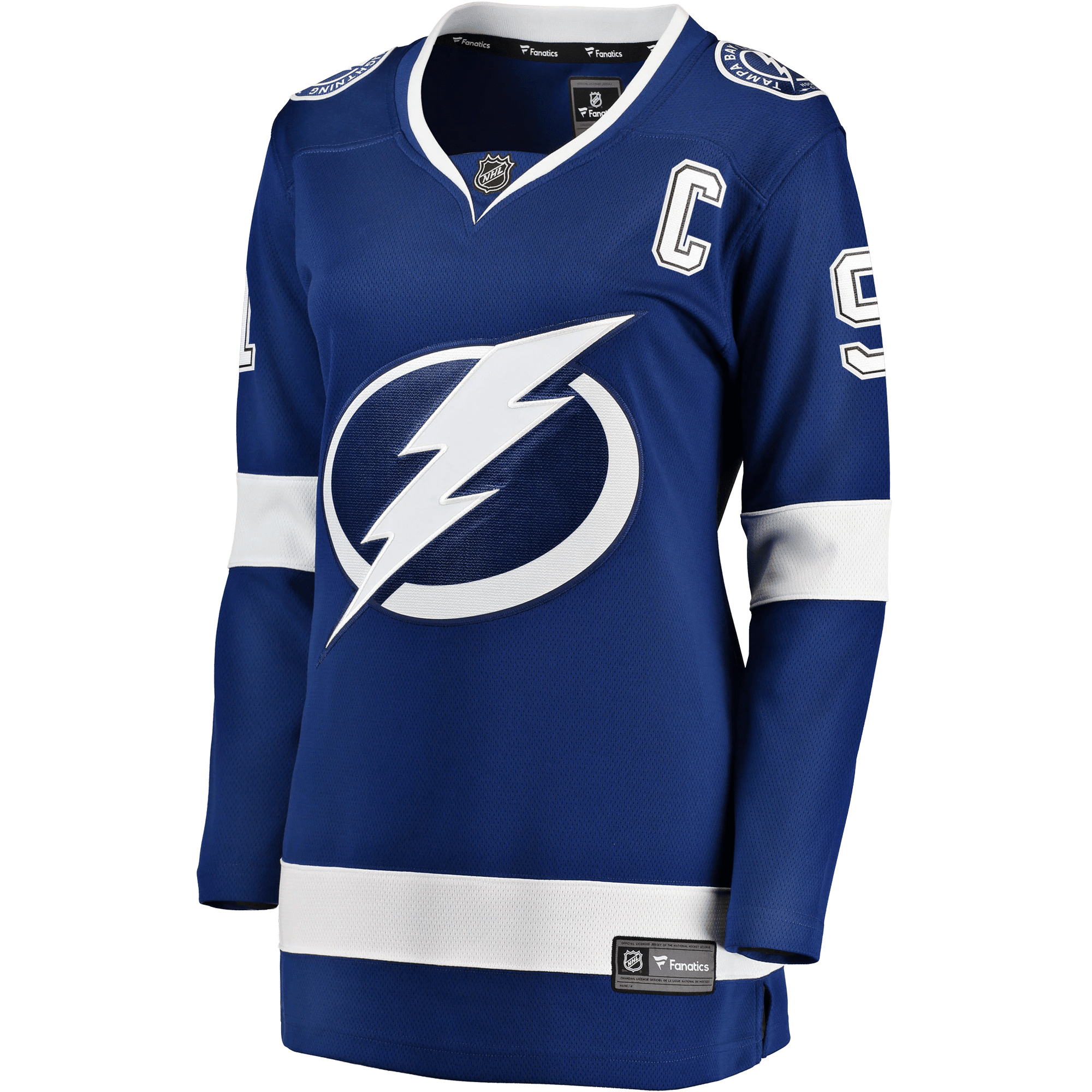 Alternative view of Steven Stamkos Tampa Bay Lightning Women's Home Breakaway Player Hockey Jersey - Blue Hockey Jersey - JS597 