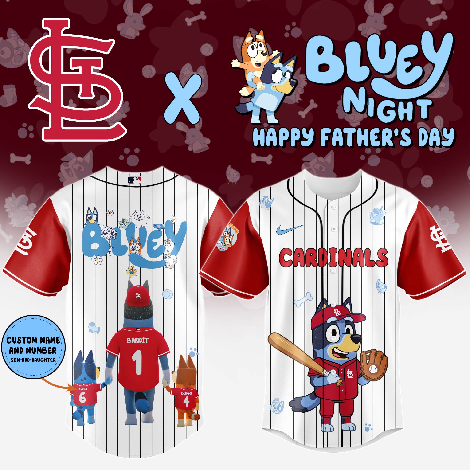 St.louis Cardinals Happy Father’s Day Limited Edition Custom Baseball Jersey 2025