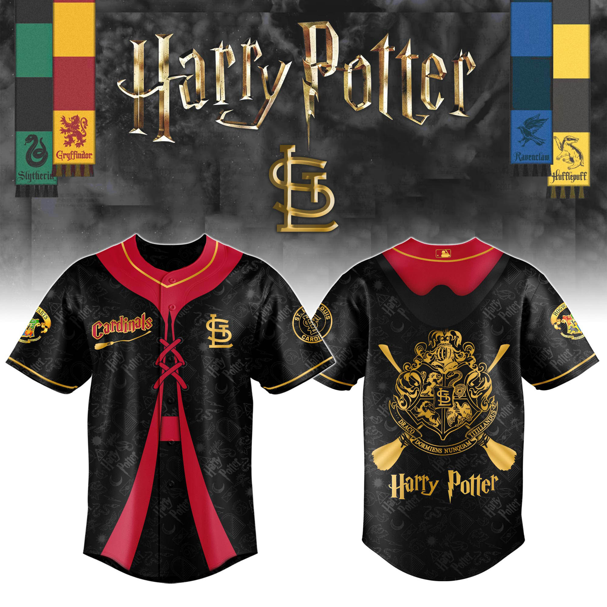 St.louis Cardinals Mlb X Harry Potter Night Custom Baseball Jersey