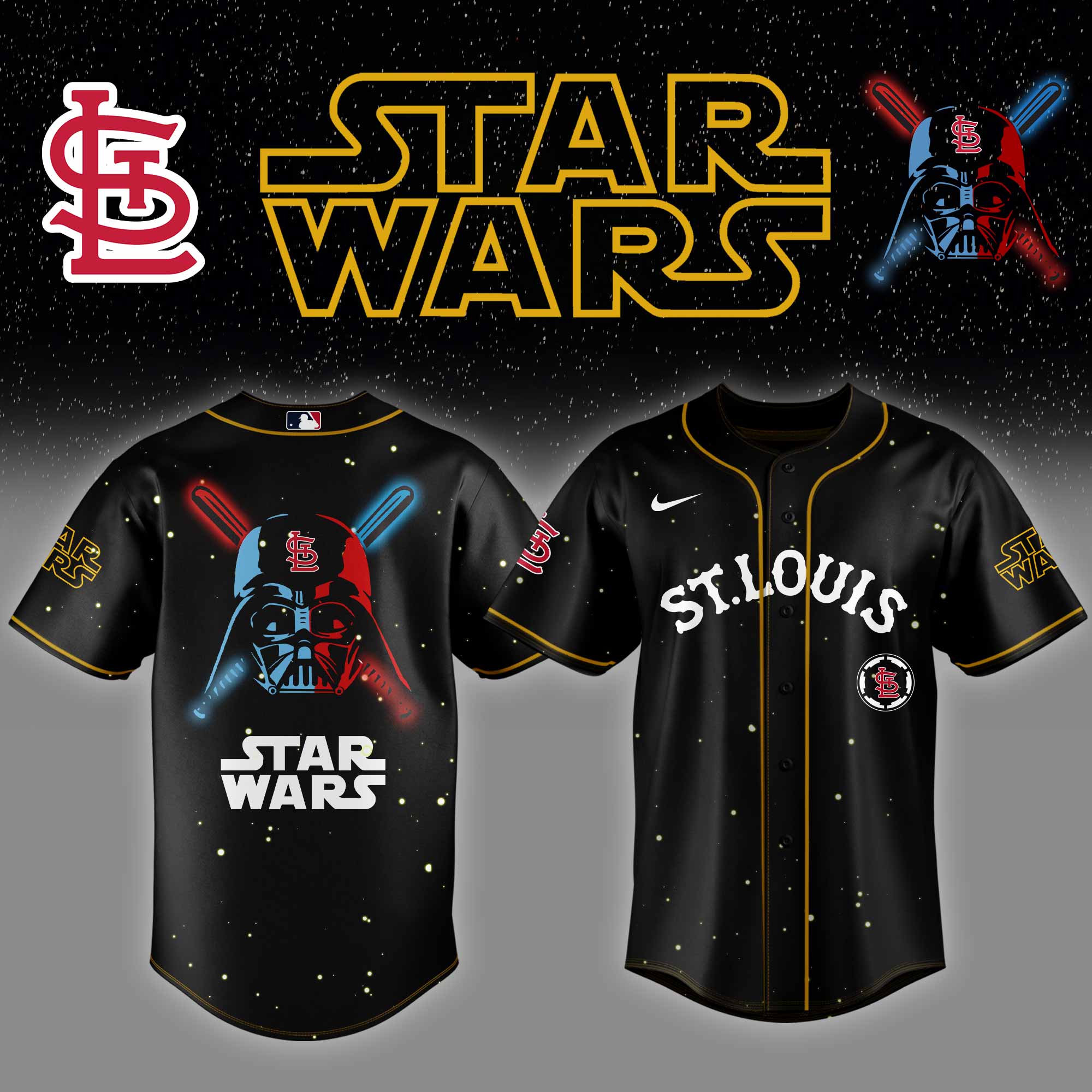 St.louis Cardinals Mlb X Starwars Custom Baseball Jersey