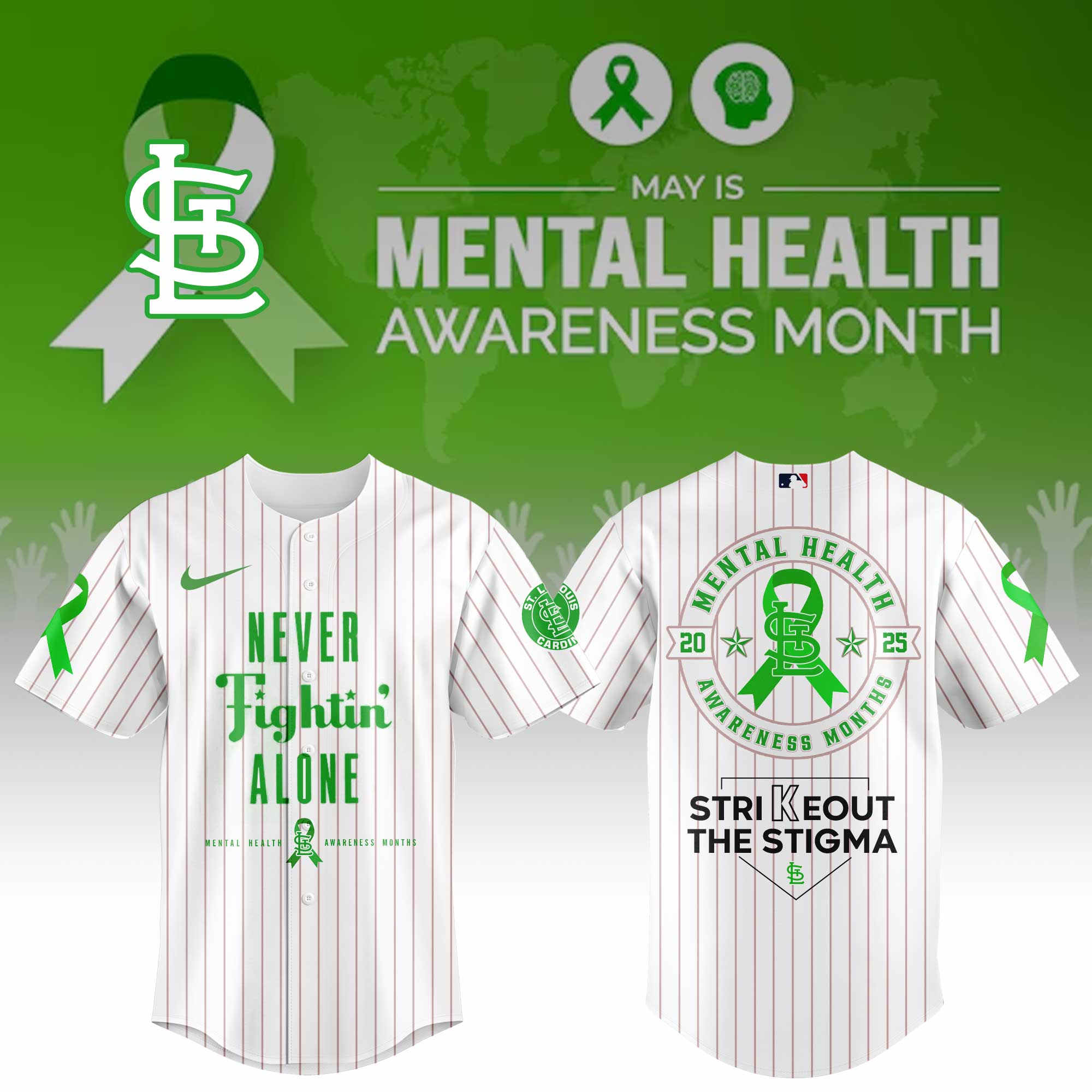St.louis Cardinals Special Mental Health Awareness Week Limited Edition Custom Baseball Jersey