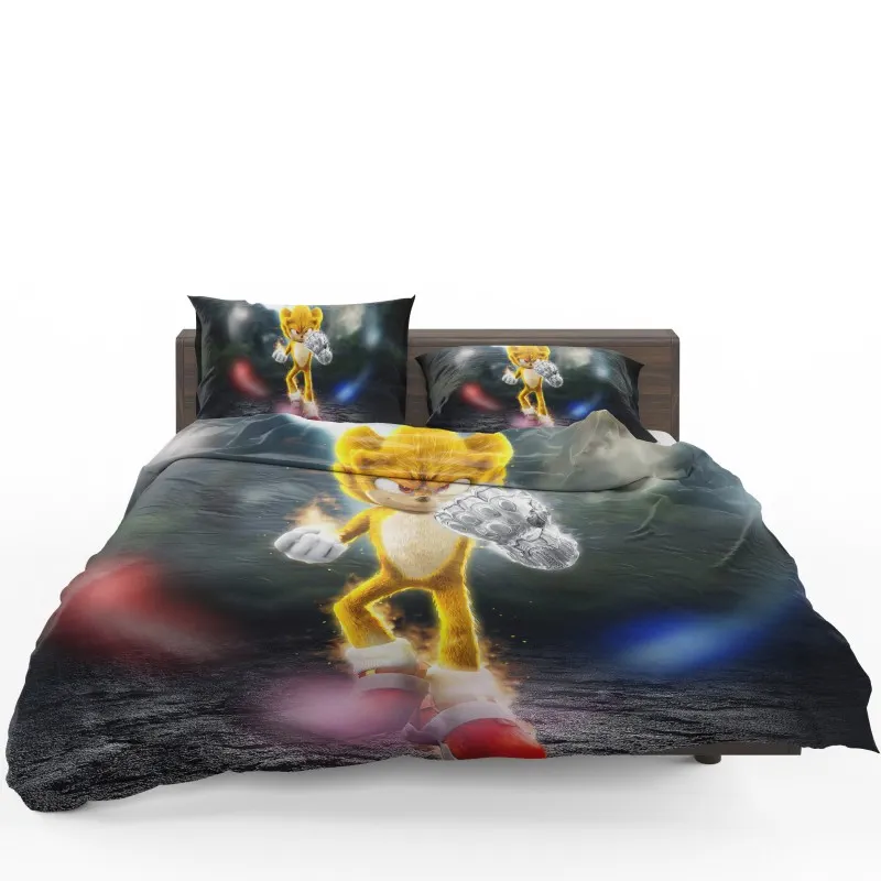 Super Saiyan Sonic The Hedgehog Chaos Unleashed Bedding Set - Custom Bedding Set