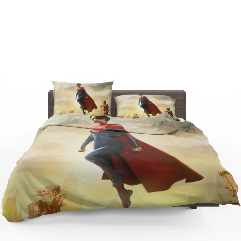 Supergirl In The Flash Crossover Spectacle Bedding Set - Custom Bedding Set