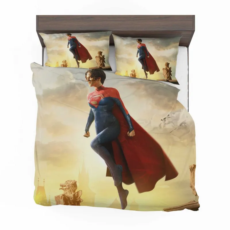 Alternative view of Supergirl In The Flash Crossover Spectacle Bedding Set - Custom Bedding Set