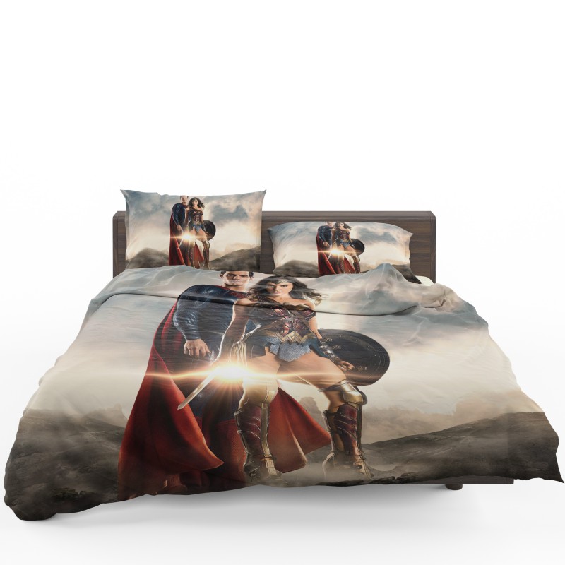 Superman And Wonder Woman Bedding Set - Custom Bedding Set