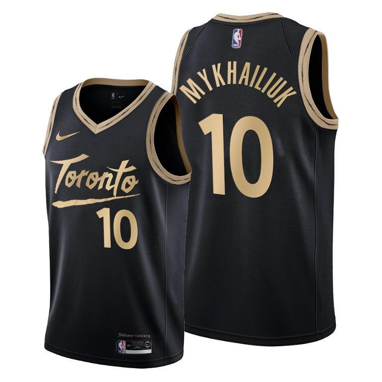 Sviatoslav Mykhailiuk Toronto Raptors Black City Edition Basketball Jersey 10 - Men Basketball Jersey - JS550 