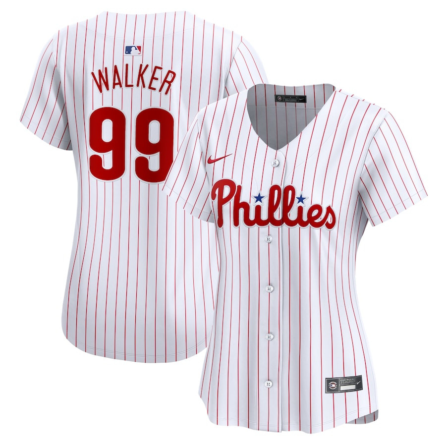 Taijuan Walker 99 Philadelphia Phillies Women Home Limited Player Baseball Jersey - White 