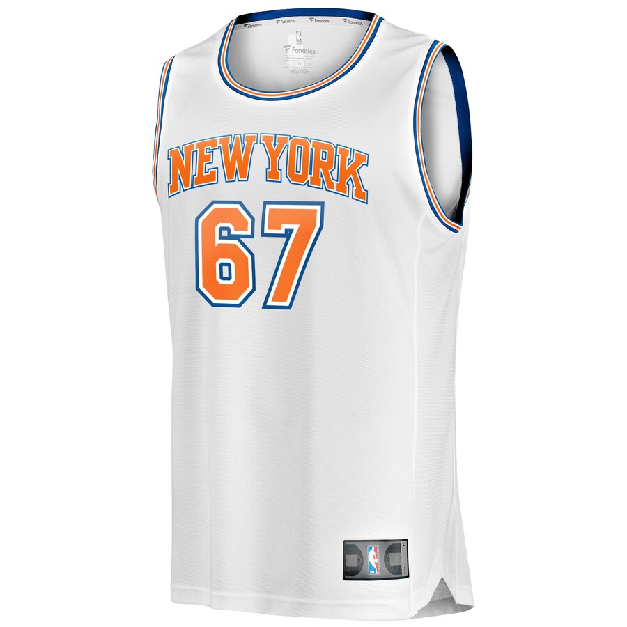 Alternative view of Taj Gibson New York Knicks Fanatics Branded Youth Fast Break Replica Player Basketball Jersey - Statement Edition - White