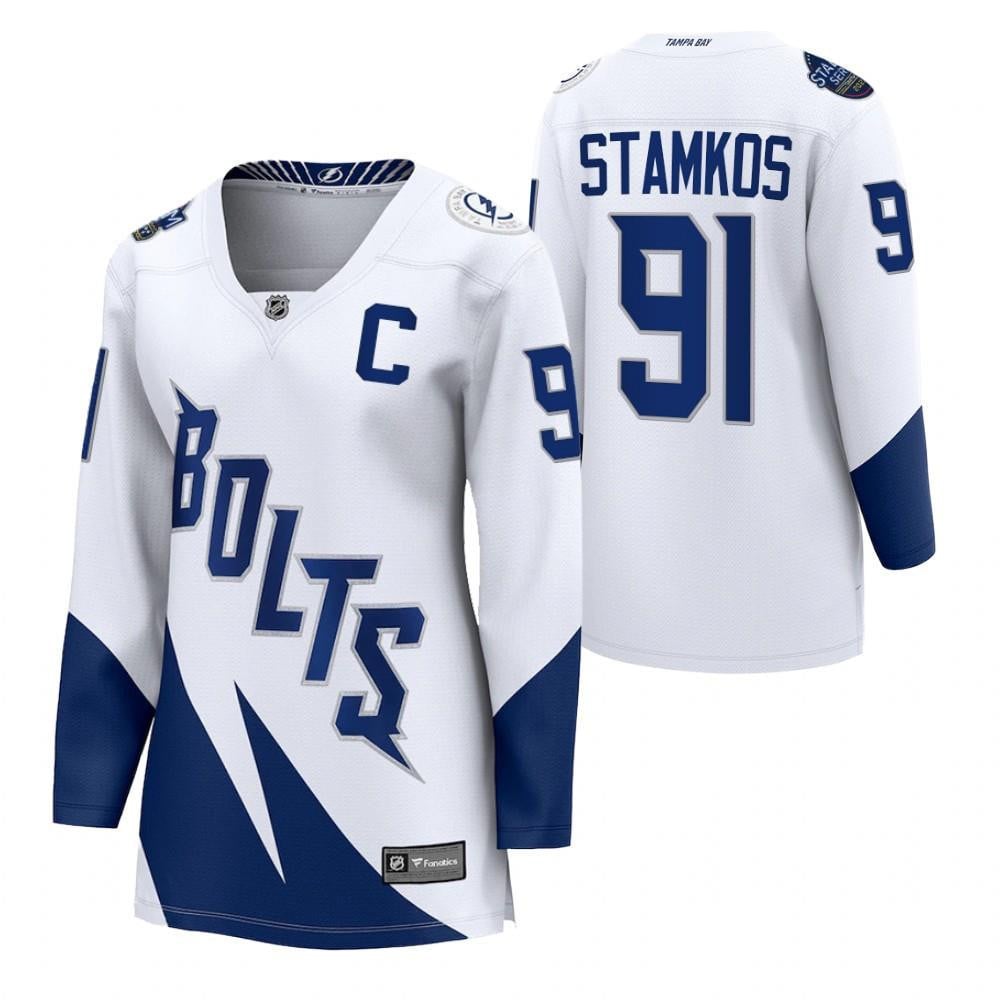 Tampa Bay Lightning Steven Stamkos 2022 Stadium Series Women White Hockey Jersey Hockey Jersey - JS967 