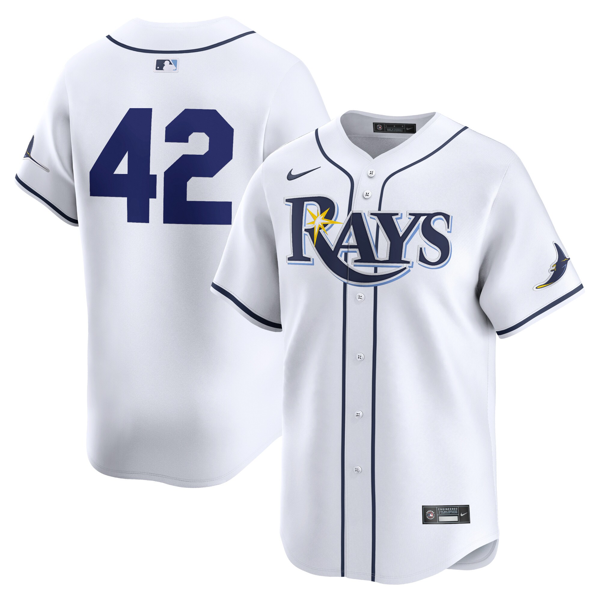 Tampa Bay Rays 2024 Jackie Robinson Day Home Limited JerseyÃƒâ€šÃ‚Â ÃƒÂ¢Ã¢â€šÂ¬Ã¢â‚¬Å“ White