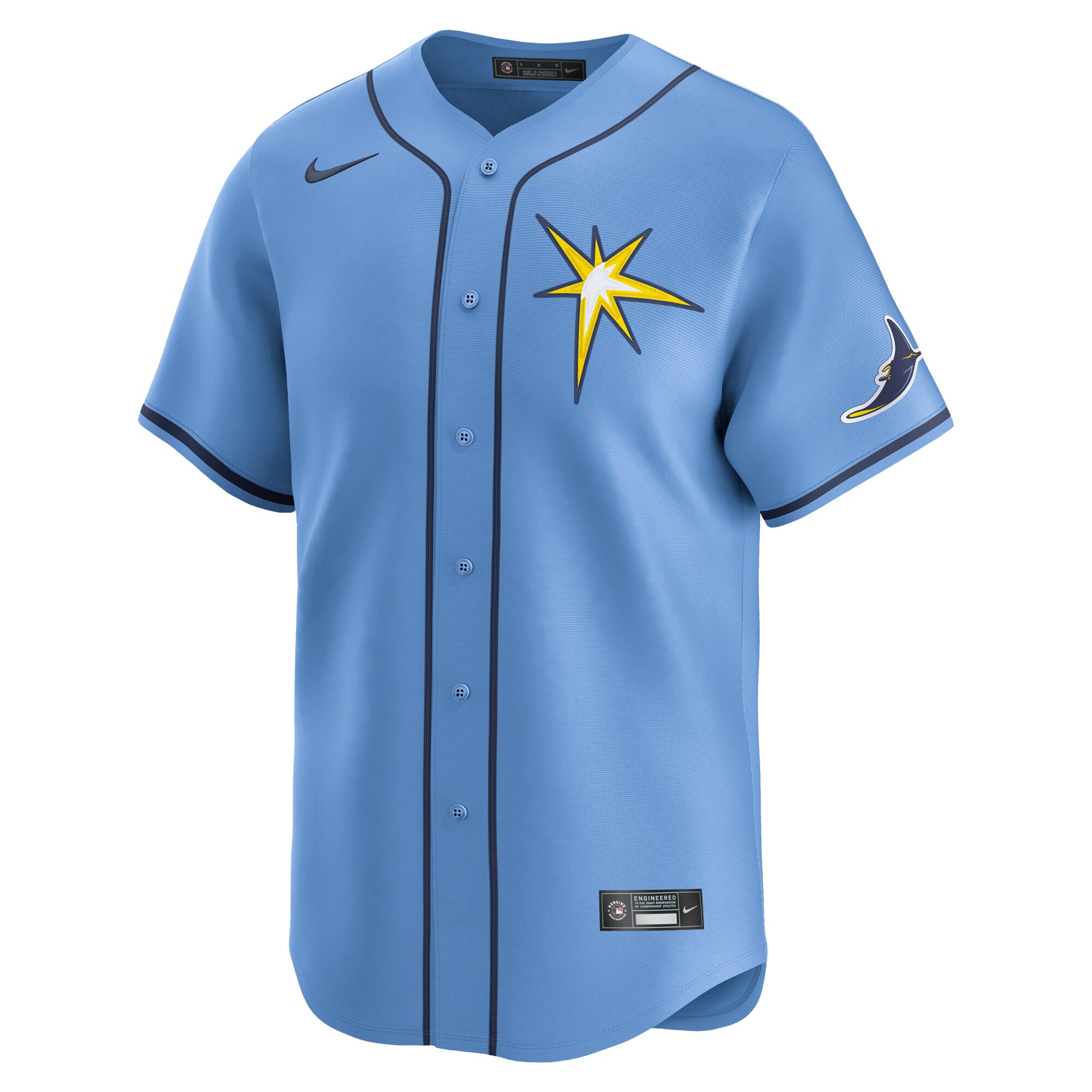Alternative view of Tampa Bay Rays Alternate Limited Custom JerseyÃƒâ€šÃ‚Â ÃƒÂ¢Ã¢â€šÂ¬Ã¢â‚¬Å“ Light Blue