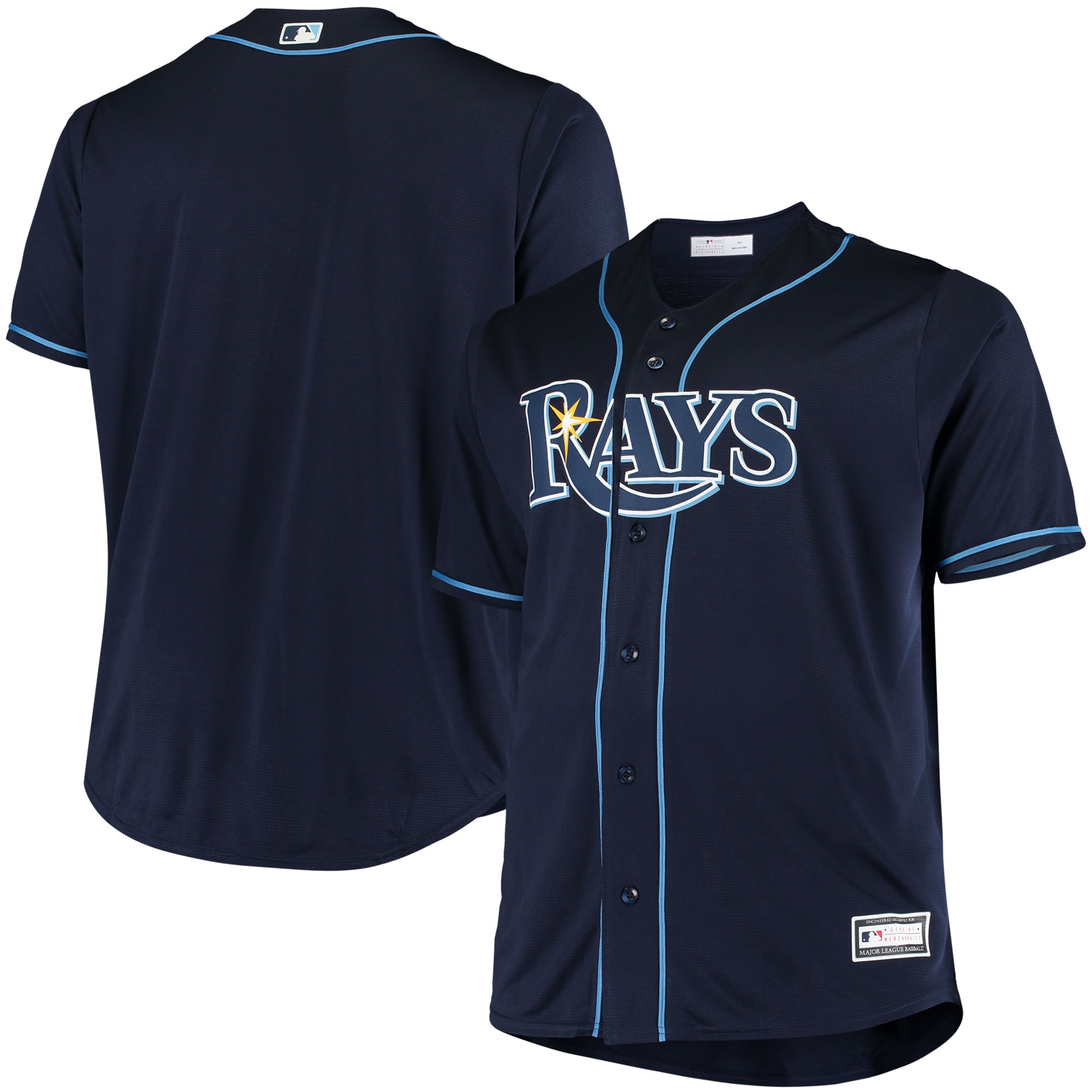 Tampa Bay Rays Big & Tall Replica Alternate Team Jersey – Navy