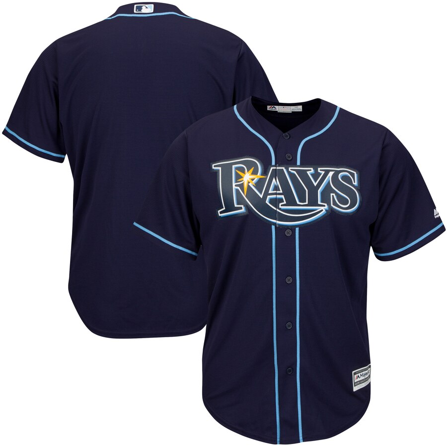 Tampa Bay Rays Majestic Big And Tall Cool Base Team Baseball Jersey - Navy