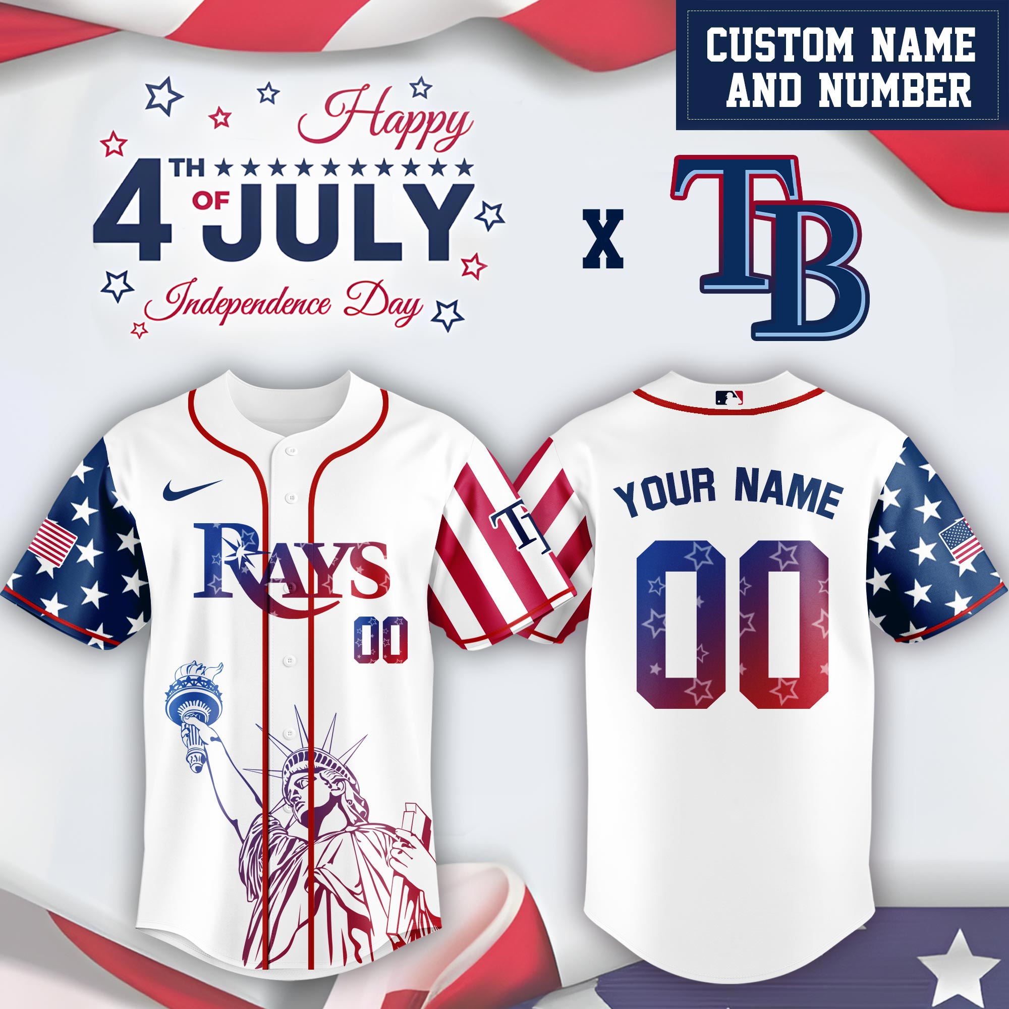 Tampa Bay Rays Mlb X Law Enforcement Night Edition Custom Baseball Jersey 2025