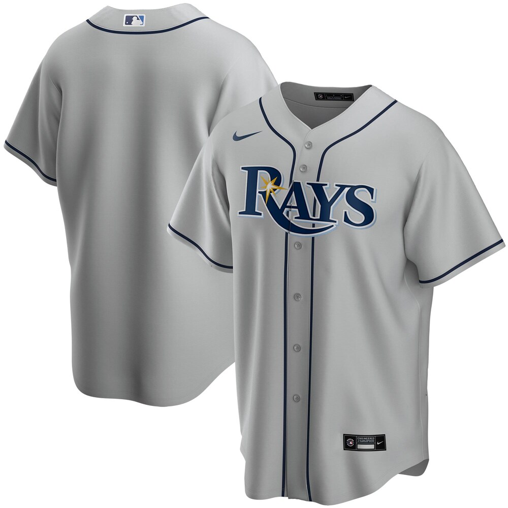 Tampa Bay Rays Road 2020 Team Baseball Jersey - Gray