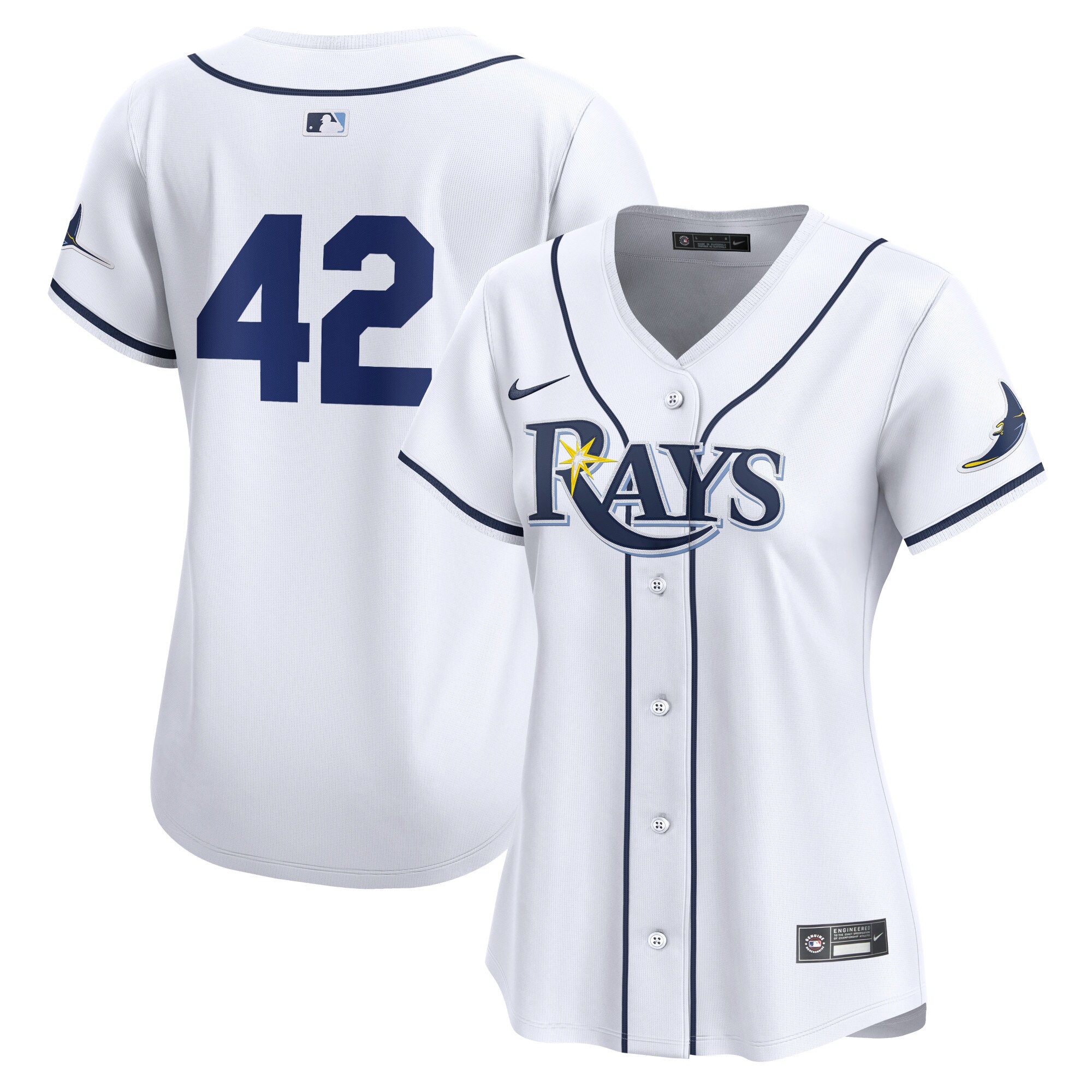 Tampa Bay Rays Women's 2024 Jackie Robinson Day Home Limited Baseball JerseyÃƒâ€šÃ‚Â ÃƒÂ¢Ã¢â€šÂ¬Ã¢â‚¬Å“ White