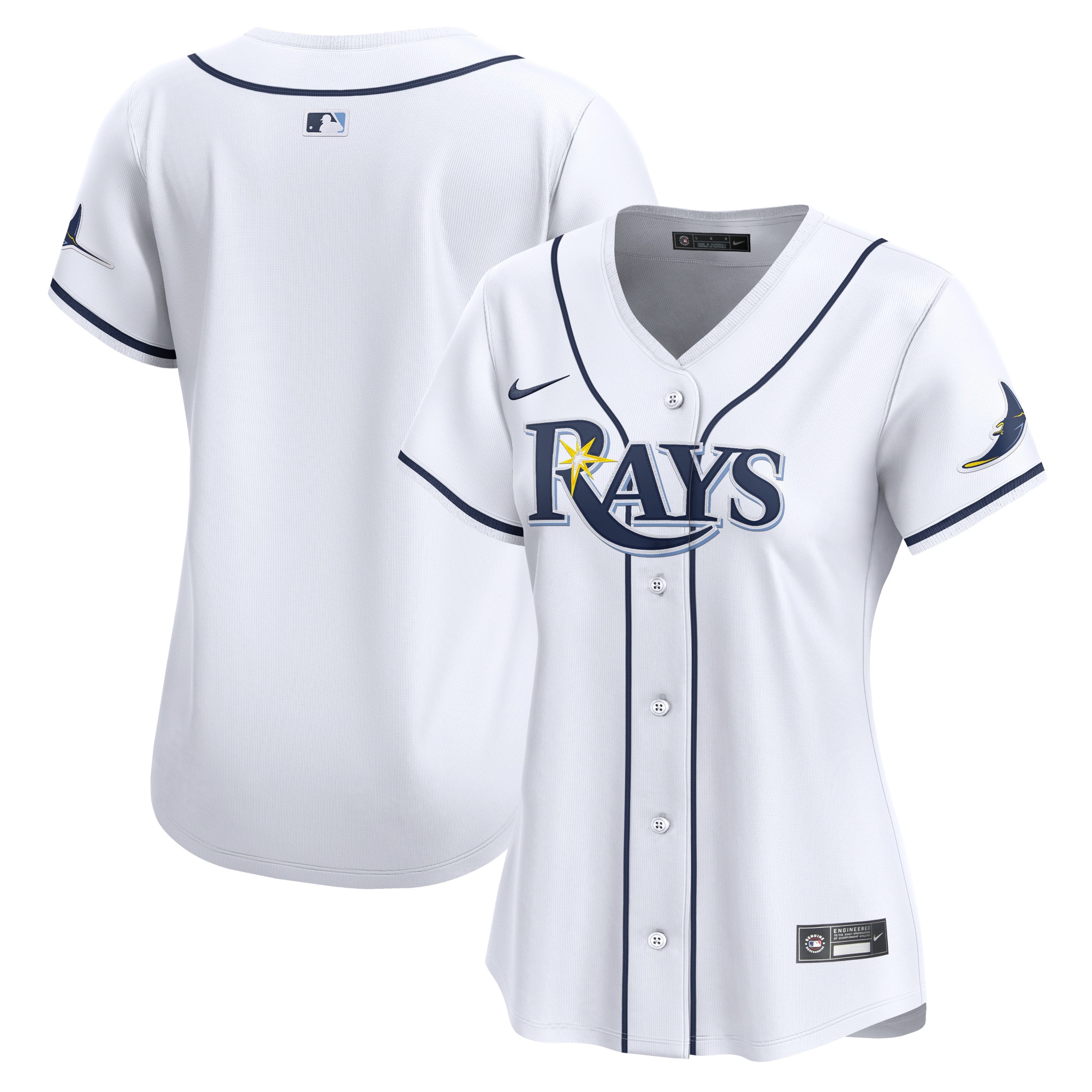 Tampa Bay Rays Women's Home Limited Baseball Jersey - White