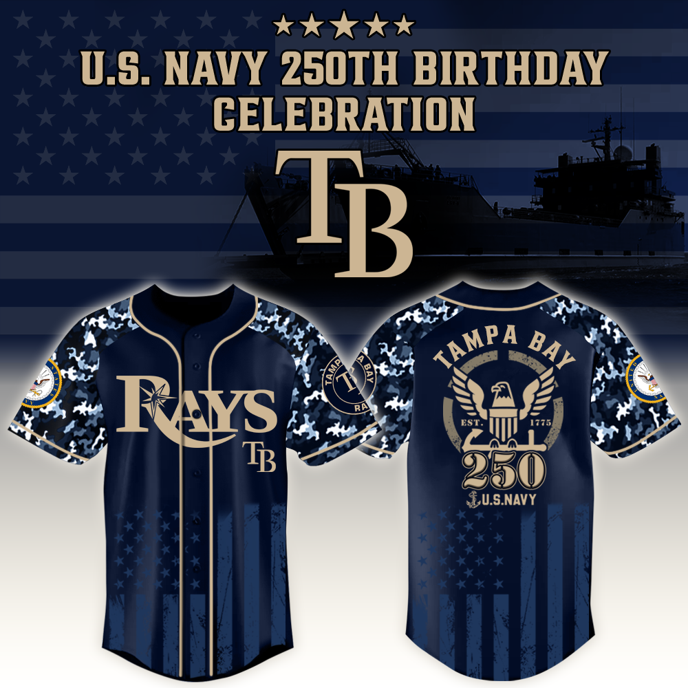 Tampa Bay Rays X Mlb Honoring 250 Years Of The U.s. Navy – Mlb Custom Baseball Jersey