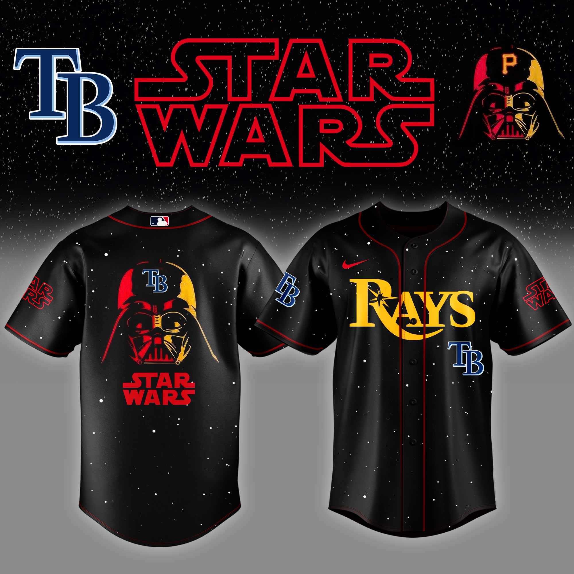 Tampa Bay Rays X Star Wars Night Custom Baseball Jersey