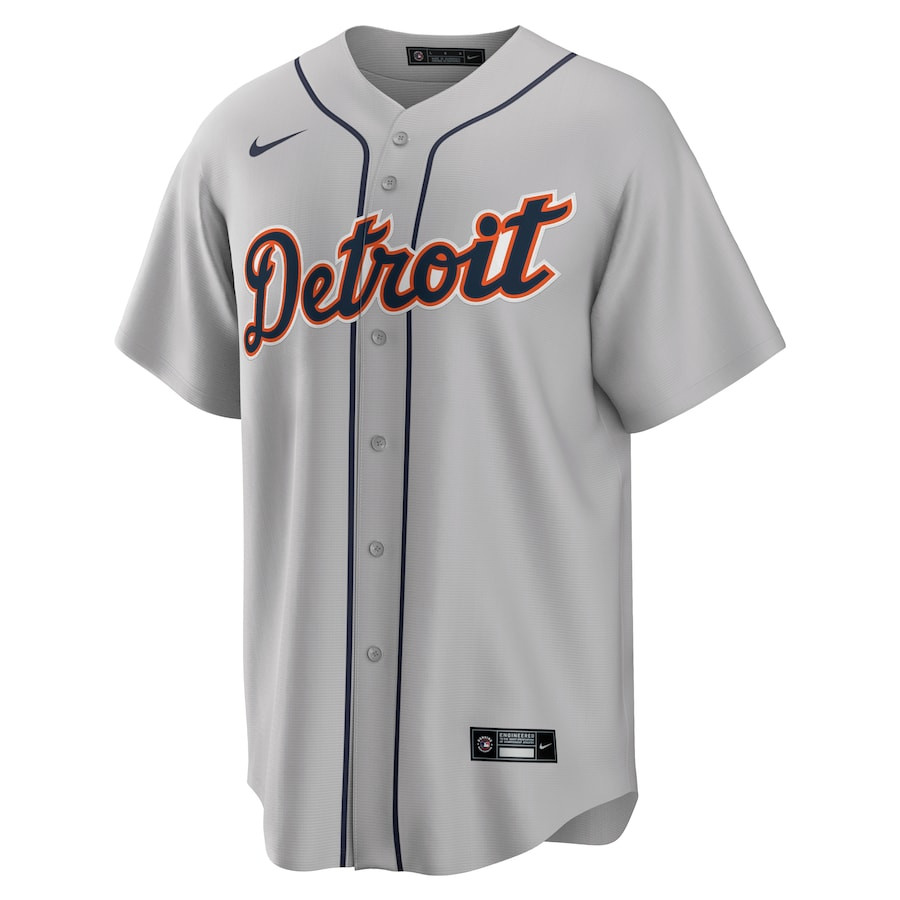 Alternative view of Tarik Skubal 29 Detroit Tigers Road Men Baseball Jersey - Gray