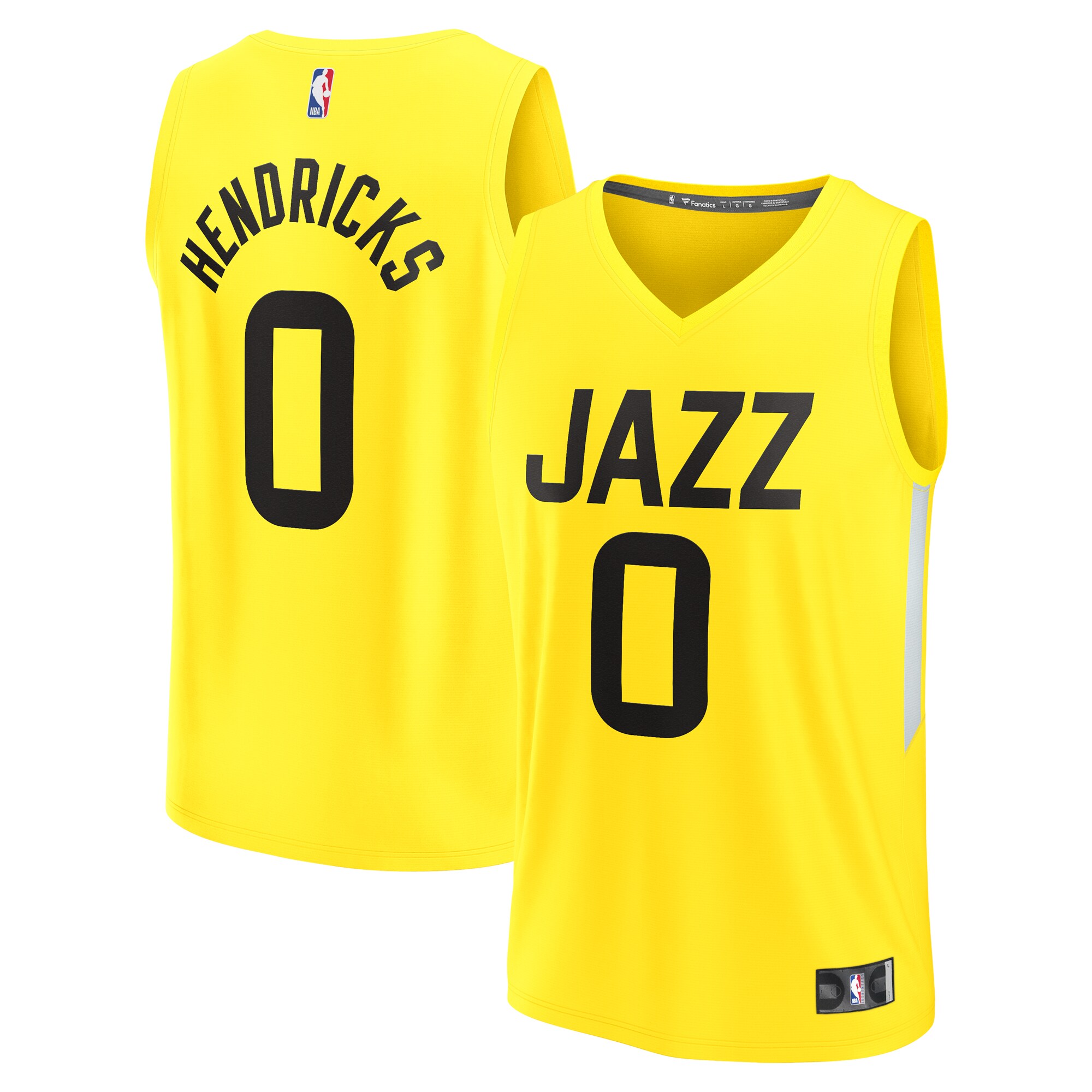Taylor Hendricks Utah Jazz Fanatics Youth Fast Break Replica Basketball Jersey - Icon Edition - Yellow