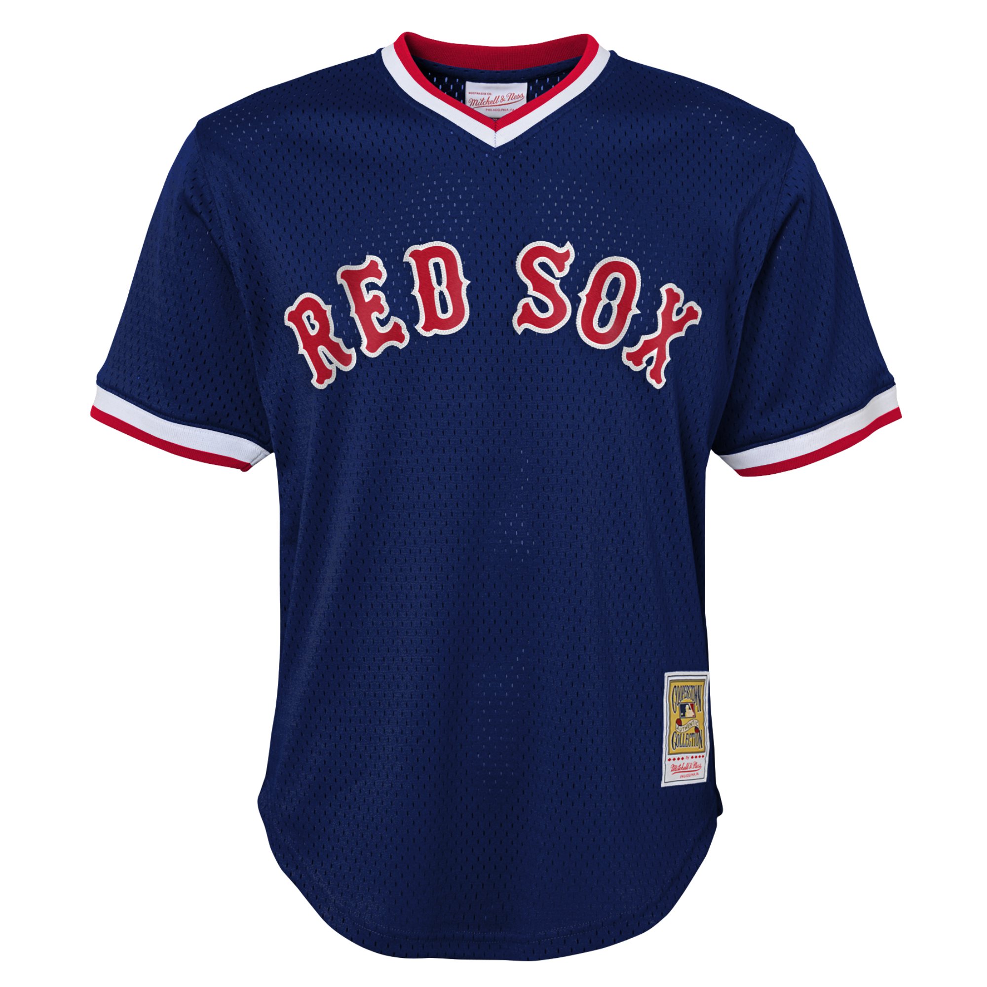 Alternative view of Ted Williams Boston Red Sox Mitchell & Ness Youth Cooperstown CollectionÃƒâ€šÃ‚Â mesh Batting Practice Baseball Jersey - Navy