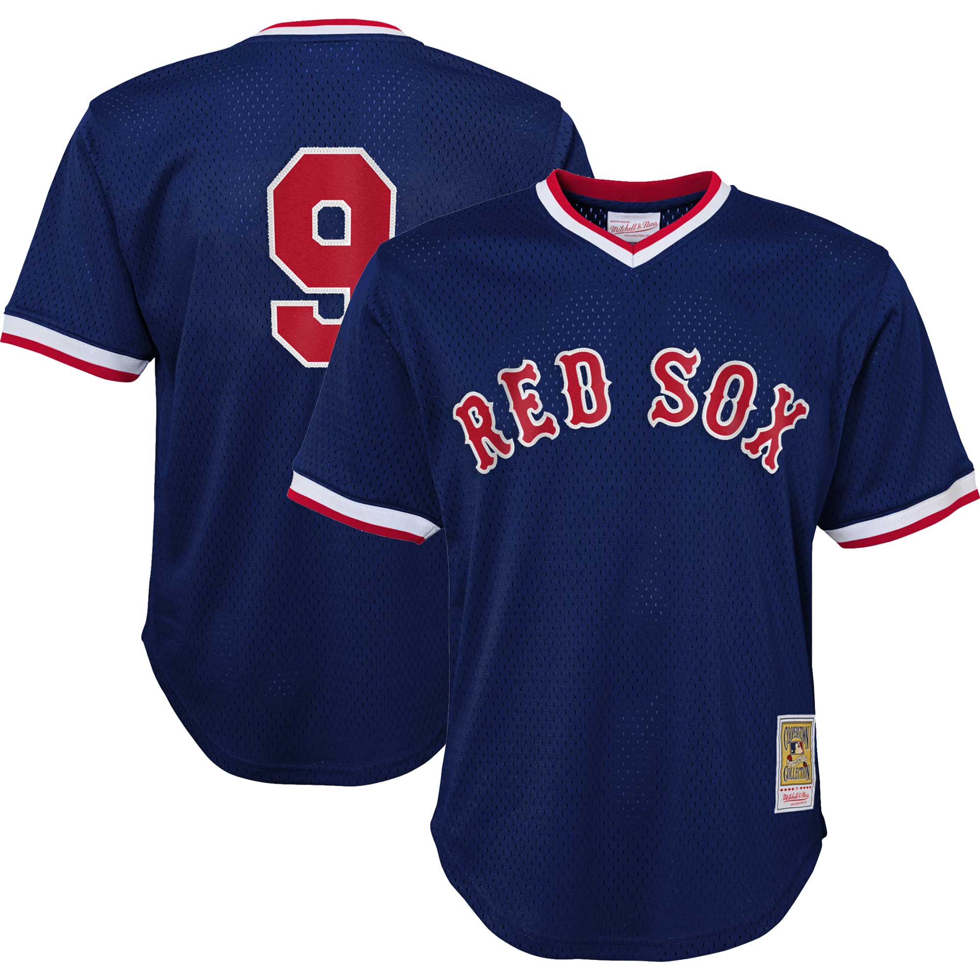 Ted Williams Boston Red Sox Mitchell & Ness Youth Cooperstown CollectionÃƒâ€šÃ‚Â mesh Batting Practice Baseball Jersey - Navy