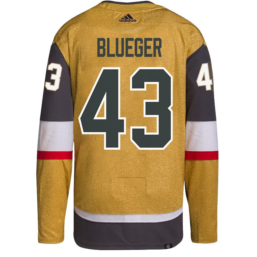 Alternative view of Teddy Blueger 53 Vegas Golden Knights Stanley Cup 2023 Final Patch Home Breakaway Men Hockey Jersey - Gold - JS150 