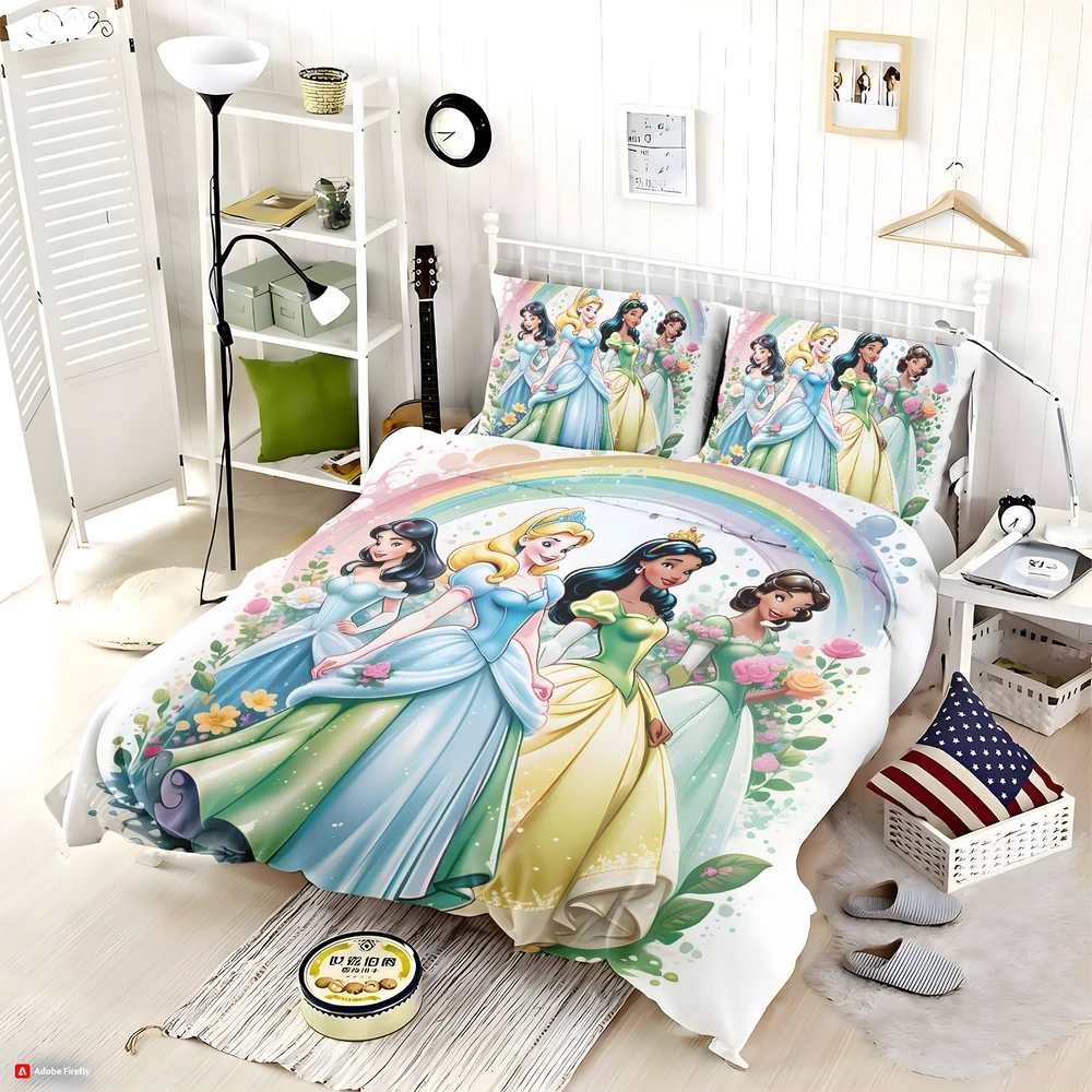 Teen Girls Princess Comforter Set Twin Queen Size - Custom Bedding Set