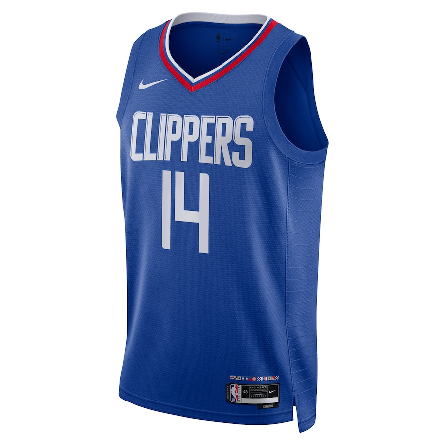 Alternative view of Terance Mann 14 Los Angeles Clippers Unisex Swingman Basketball Jersey - Icon Edition - Blue - JS615 