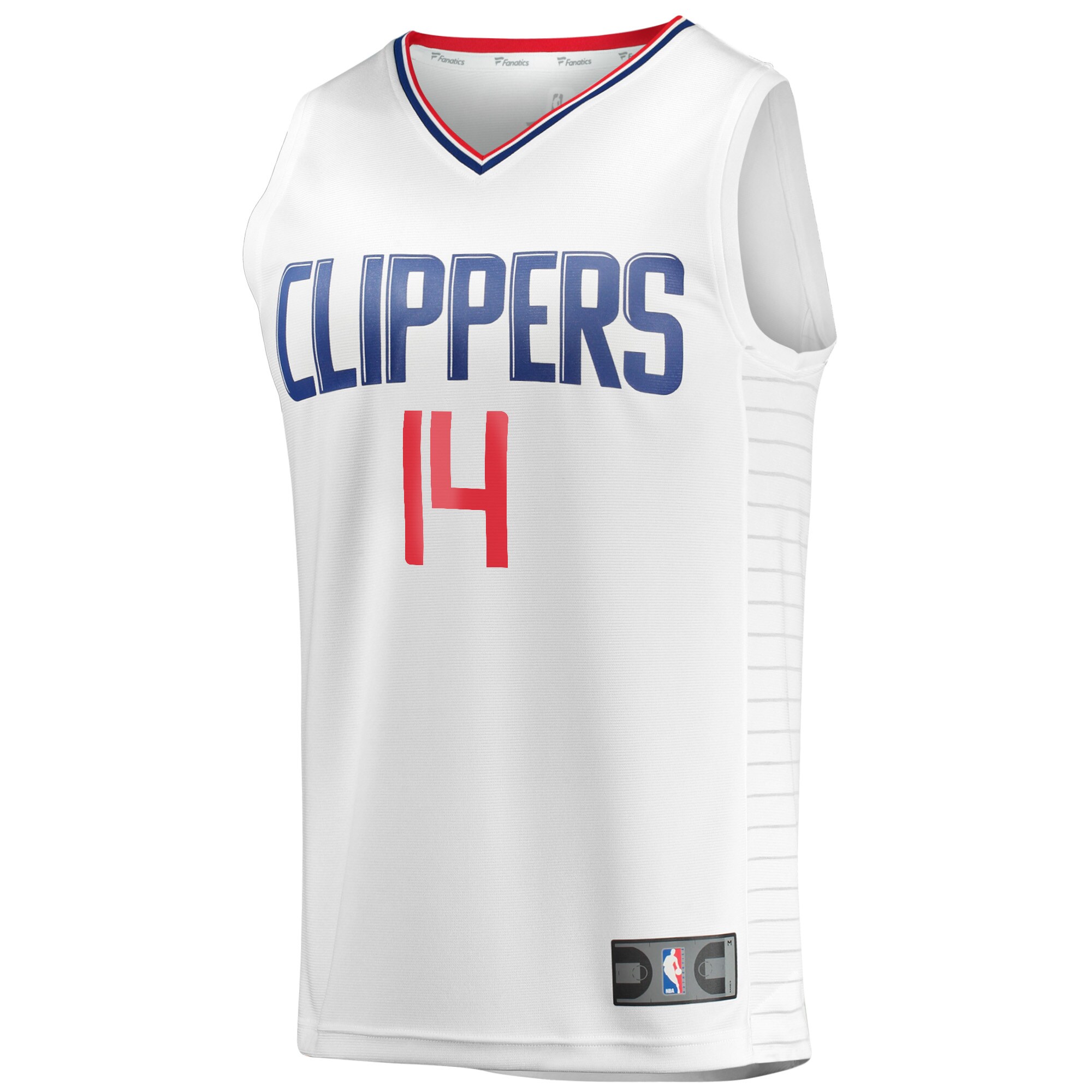 Alternative view of Terance Mann La Clippers Fanatics Fast Break Player Basketball Jersey - Association Edition - White