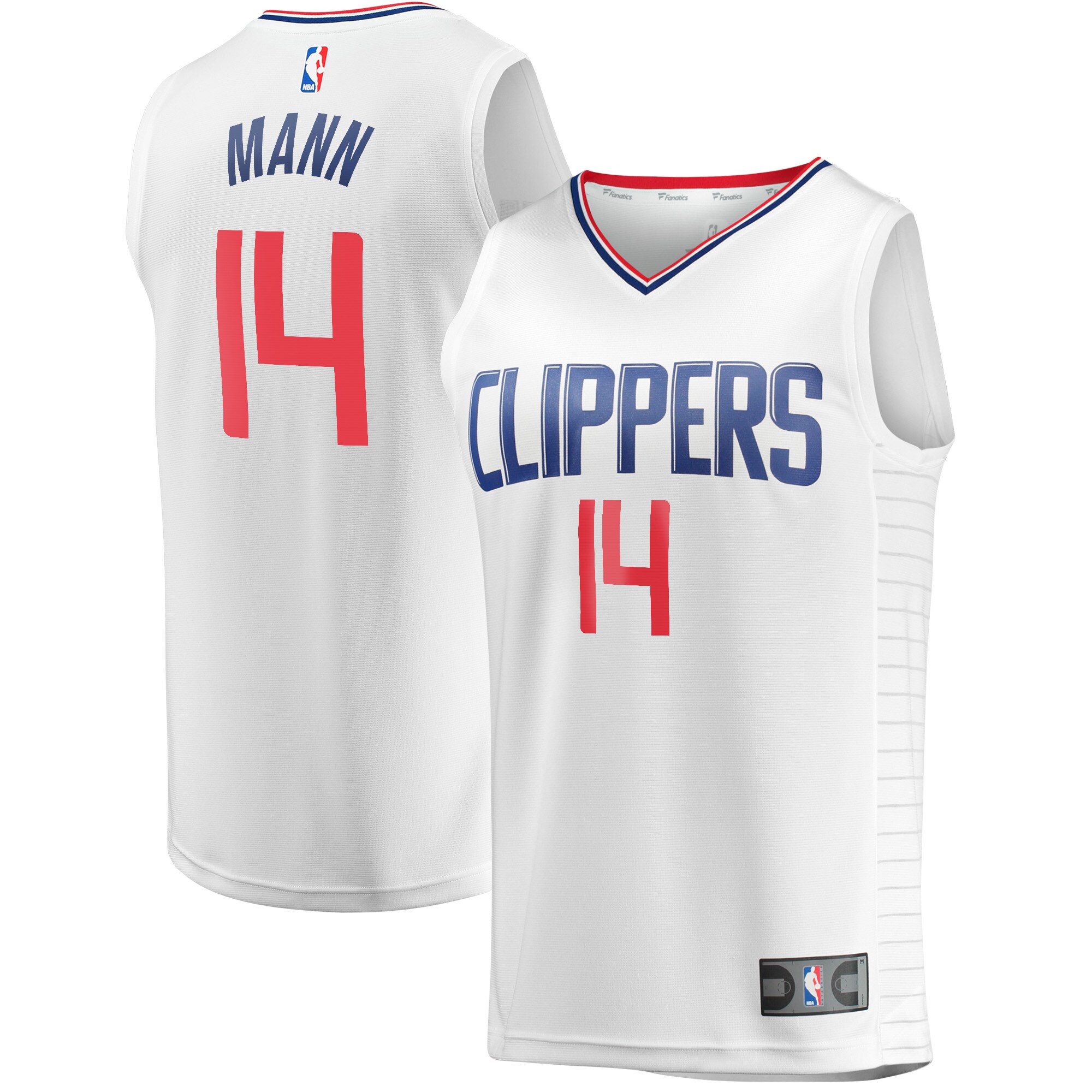 Terance Mann La Clippers Fanatics Fast Break Player Basketball Jersey - Association Edition - White
