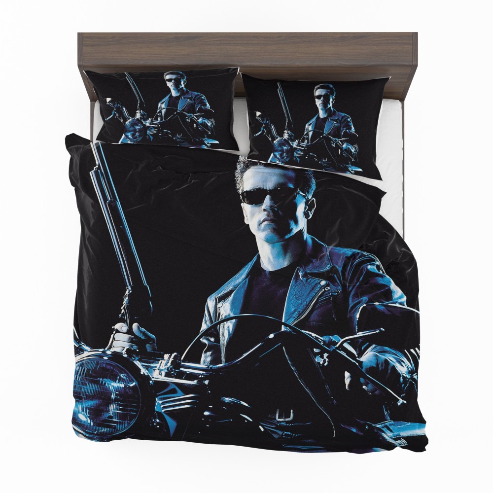 Alternative view of Terminator 2 Judgment Day Movie Arnold Schwarzenegger Bedding Set - Custom Bedding Set