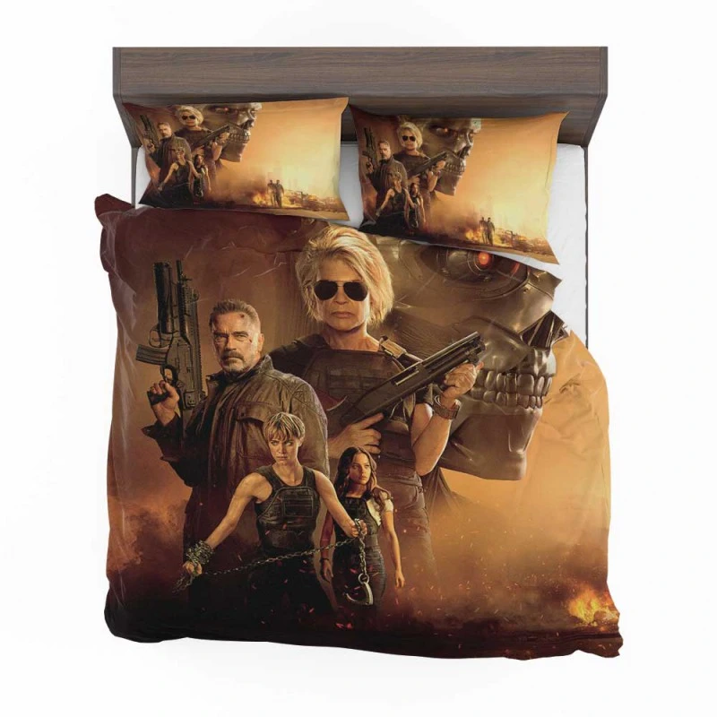 Alternative view of Terminator Dark Fate Movie Arnold Schwarzenegger Bedding Set - Custom Bedding Set