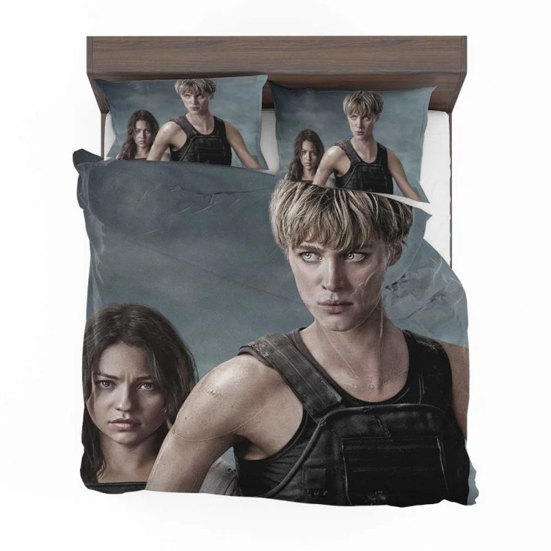 Alternative view of Terminator Dark Fate Movie Grace Mackenzie Davis Natalia Reyes Bedding Set - Custom Bedding Set