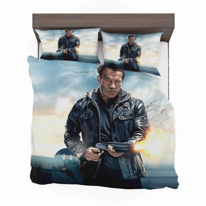 Alternative view of Terminator Genisys Movie Arnold Schwarzenegger Bedding Set - Custom Bedding Set