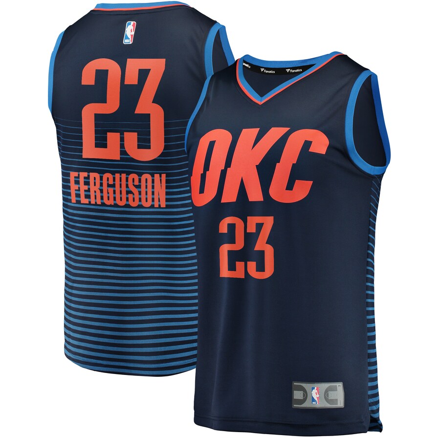 Terrance Ferguson Oklahoma City Thunder Fanatics Branded Fast Break Player Basketball Jersey - Statement Edition - Navy