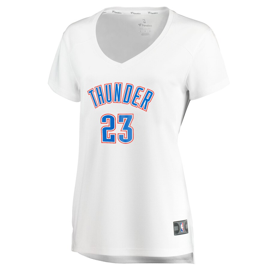 Alternative view of Terrance Ferguson Oklahoma City Thunder Fanatics Branded Women's Fast Break Player Basketball Jersey - Association Edition - White