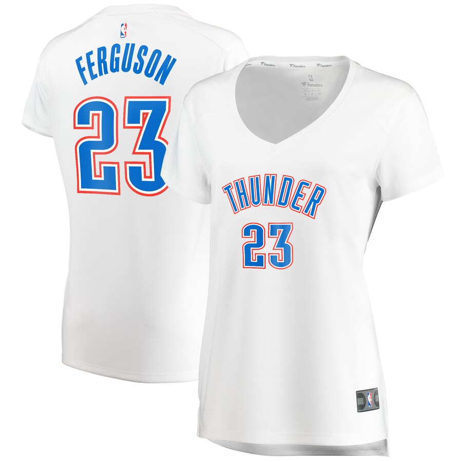 Terrance Ferguson Oklahoma City Thunder Fanatics Branded Women's Fast Break Player Basketball Jersey - Association Edition - White