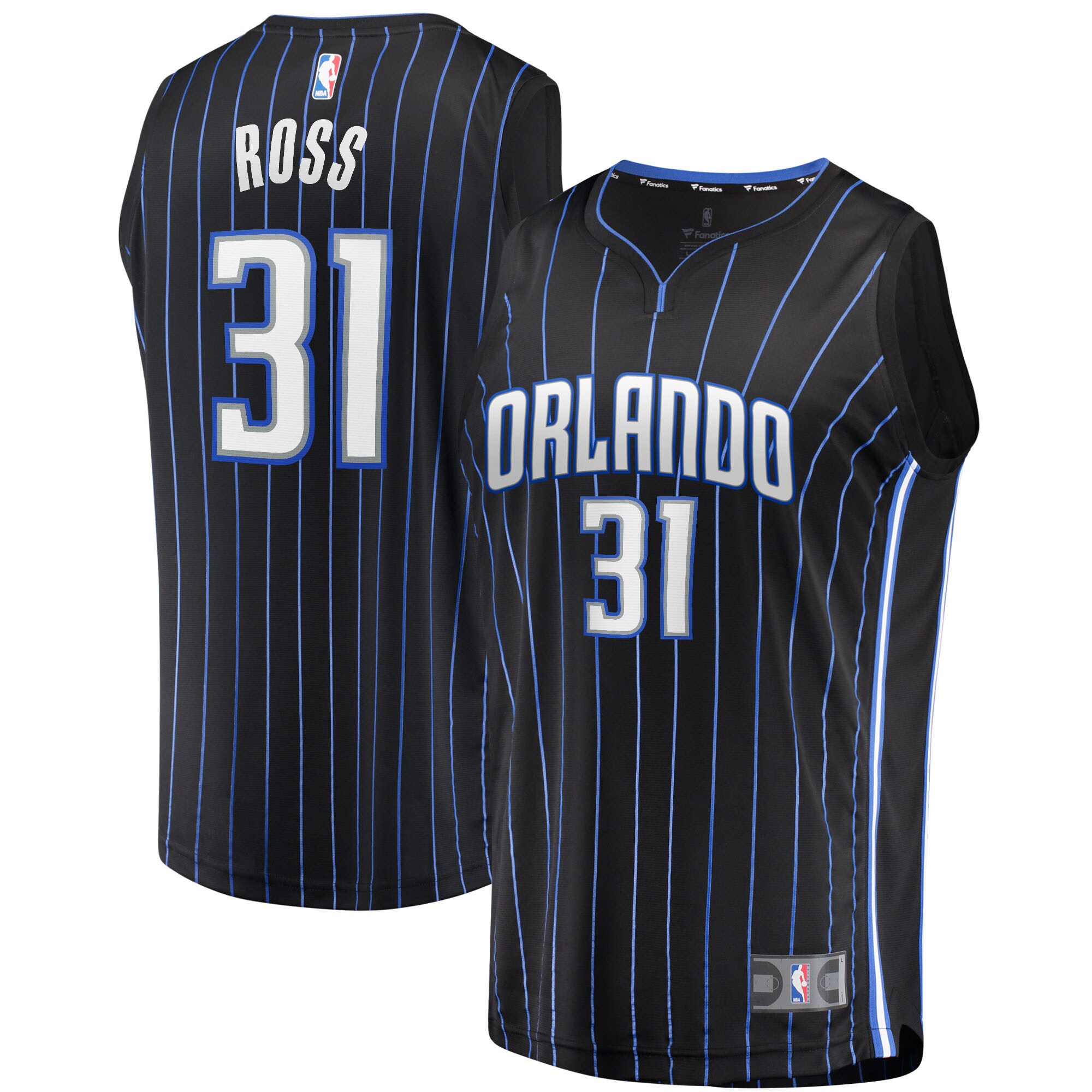 Alternative view of Terrence Ross Orlando Magic Fanatics Branded 2021/22 Fast Break Replica Basketball Jersey - Icon Edition - Black