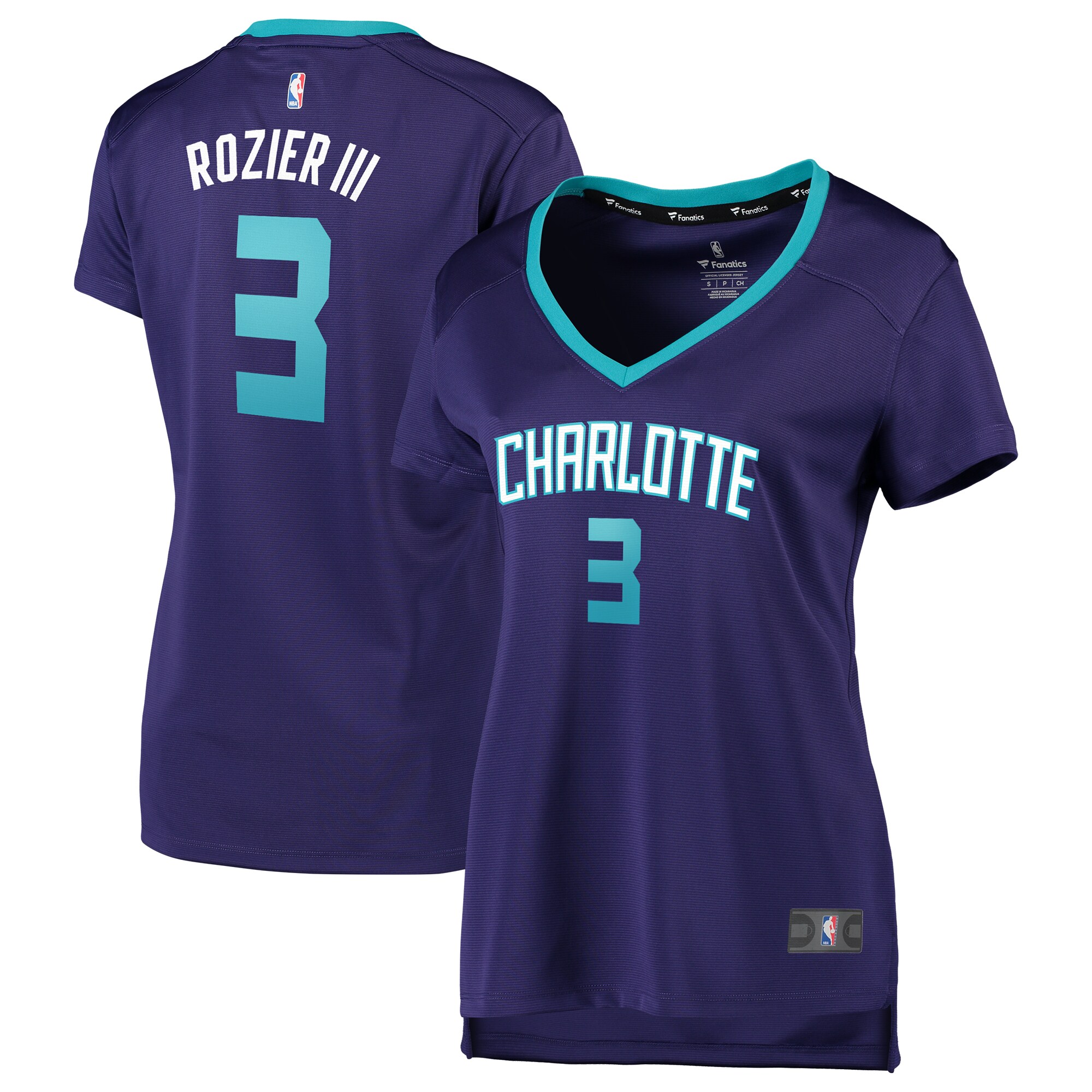 Alternative view of Terry Rozier Charlotte Hornets Fanatics Branded Women's Fast Break Replica Basketball Jersey Purple - Statement Edition