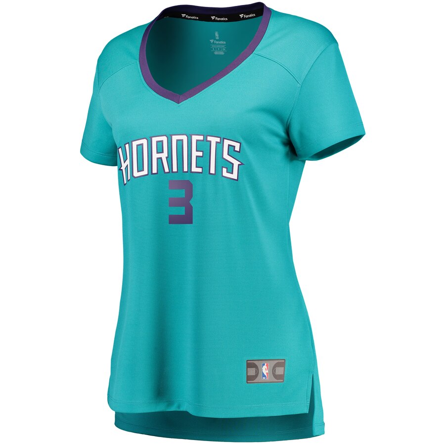 Alternative view of Terry Rozier Charlotte Hornets Fanatics Branded Women's Fast Break Replica Basketball Jersey Teal - Icon Edition